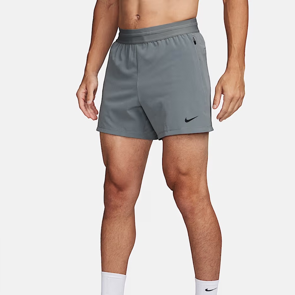 Mens Nike Flex Rep Dri-FIT 5" Inseam Unlined Fitness Shorts Smoke Grey Size M